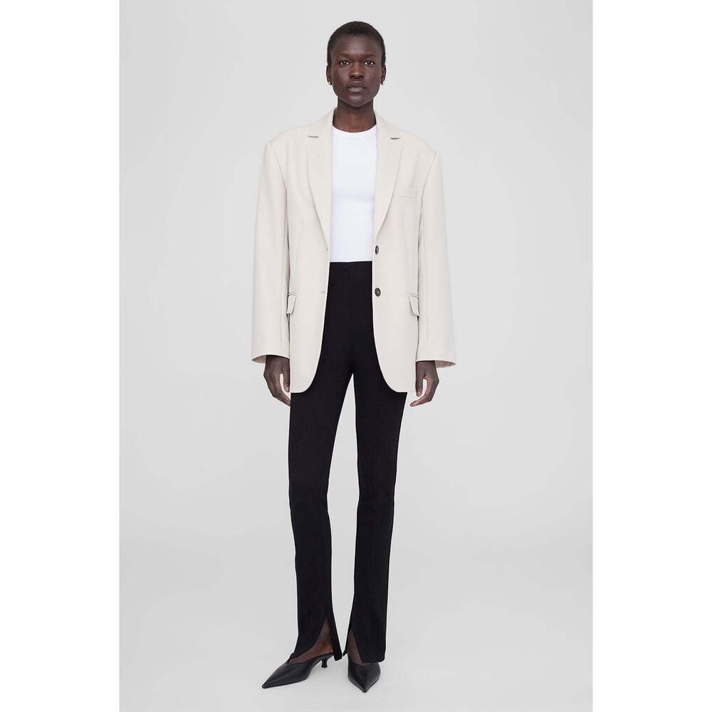 ANINE BING Max Pant Black Size 2 High Waisted Classic Tailored Chic Dress Pant